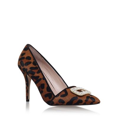 Carvela Brown 'garden' high heel court shoe